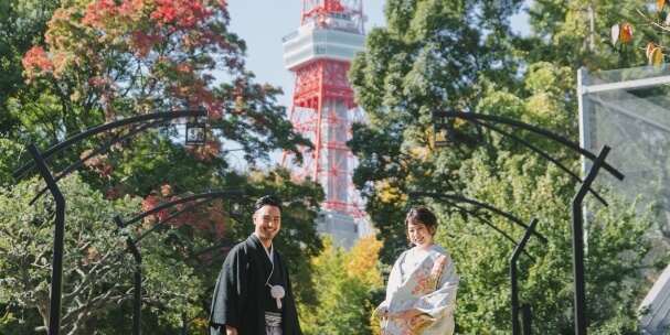 東京タワーの前撮り