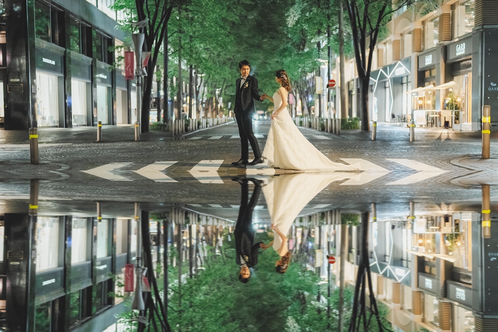 雨の中で幻想的なお写真に✨